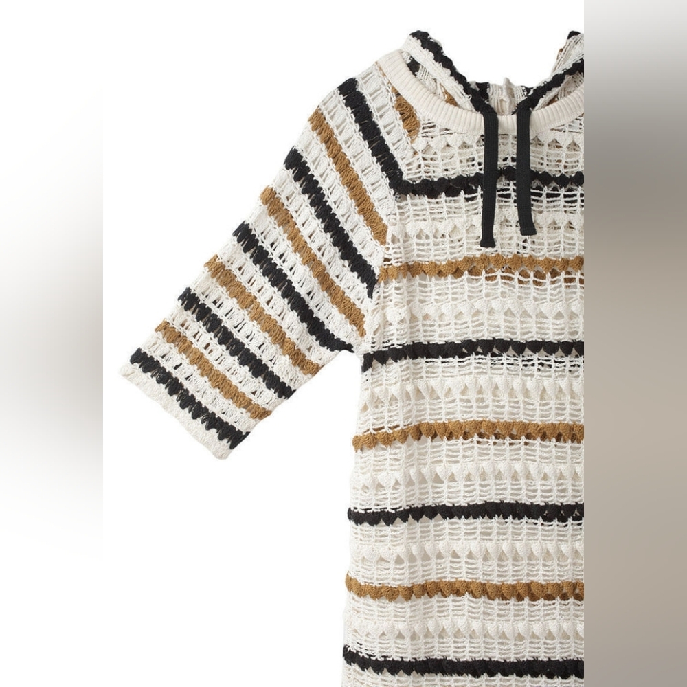 Isabel Marant Étoile Clay Crochet Tunic Dress With Hood - Picture 4 of 9